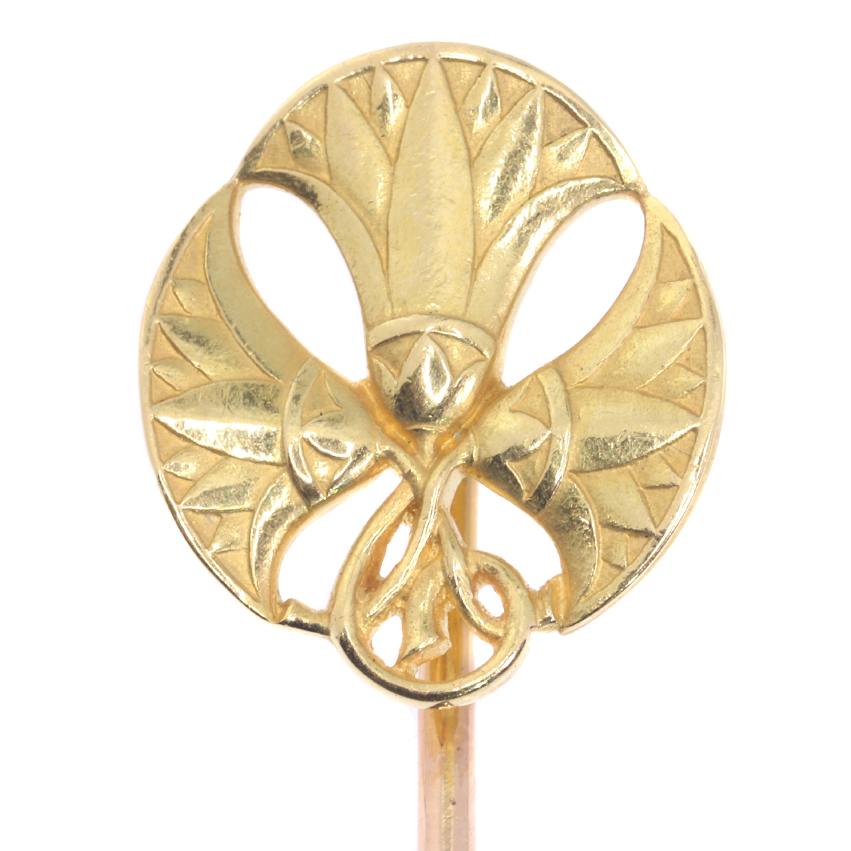 Neo Egyptian gold lotus bloom pin
